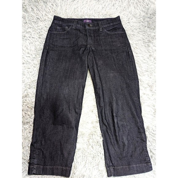 NYDJ Denim - NYDJ Jeans Womens Size‎ 4 Cropped Midrise Capri Blue Denim Crop Dark Wash USA